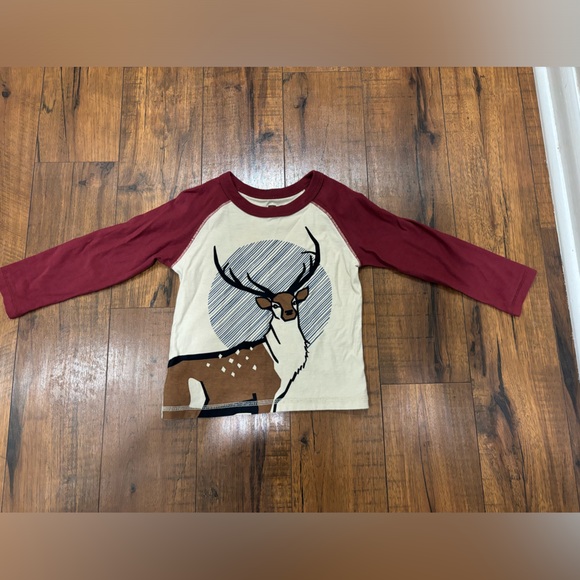 Tea Collection Winter Reindeer Buck Deer Stag Long Sleeve Shirt, Boys Size 2 - Picture 8 of 8